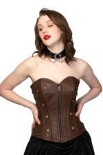 Vintage Charm: Brown Steampunk Corset - Image 4