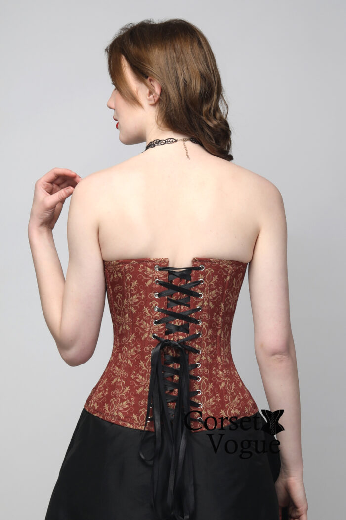 Elegant Damask: Printed Waist Trainer Corset - Image 5