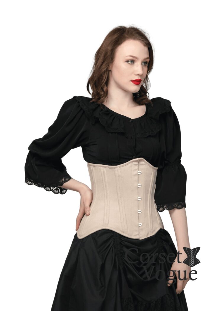 Faux Leather Waist Trainer Under Bust - Image 3