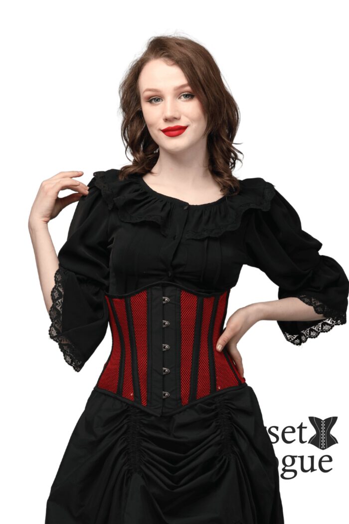 Bold and Beautiful: Red Underbust Corset - Image 1