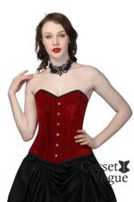 Royal Maroon Velvet Over Bust Corset