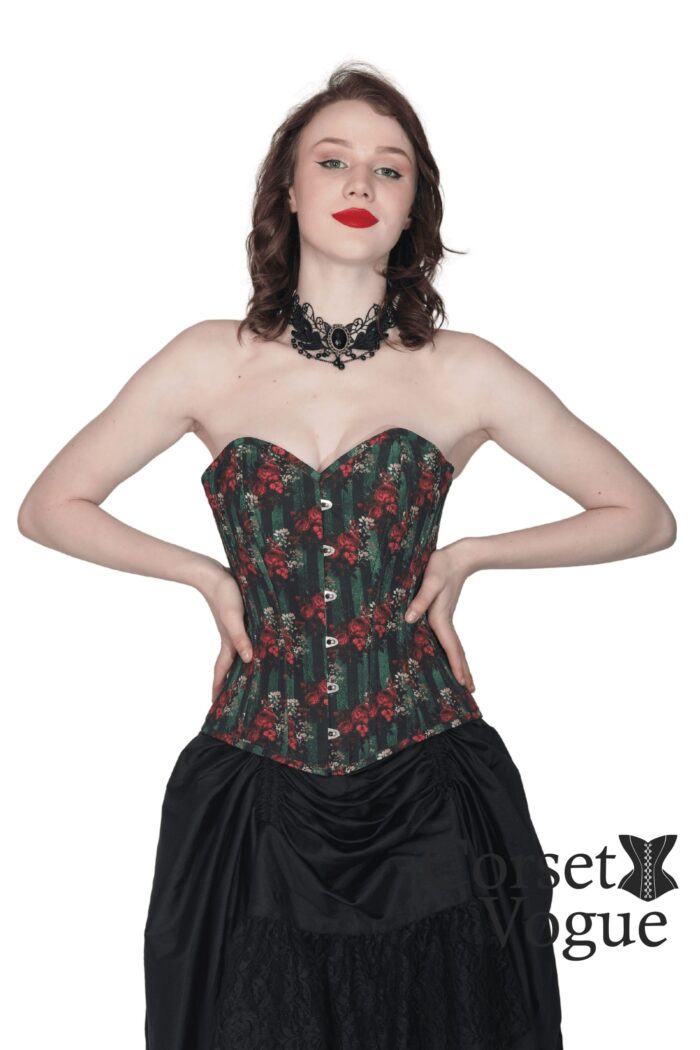 Gothic Printed Waist Trainer Corset - Image 1
