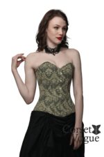 Damask Printed Waist Trainer Overbust Corset