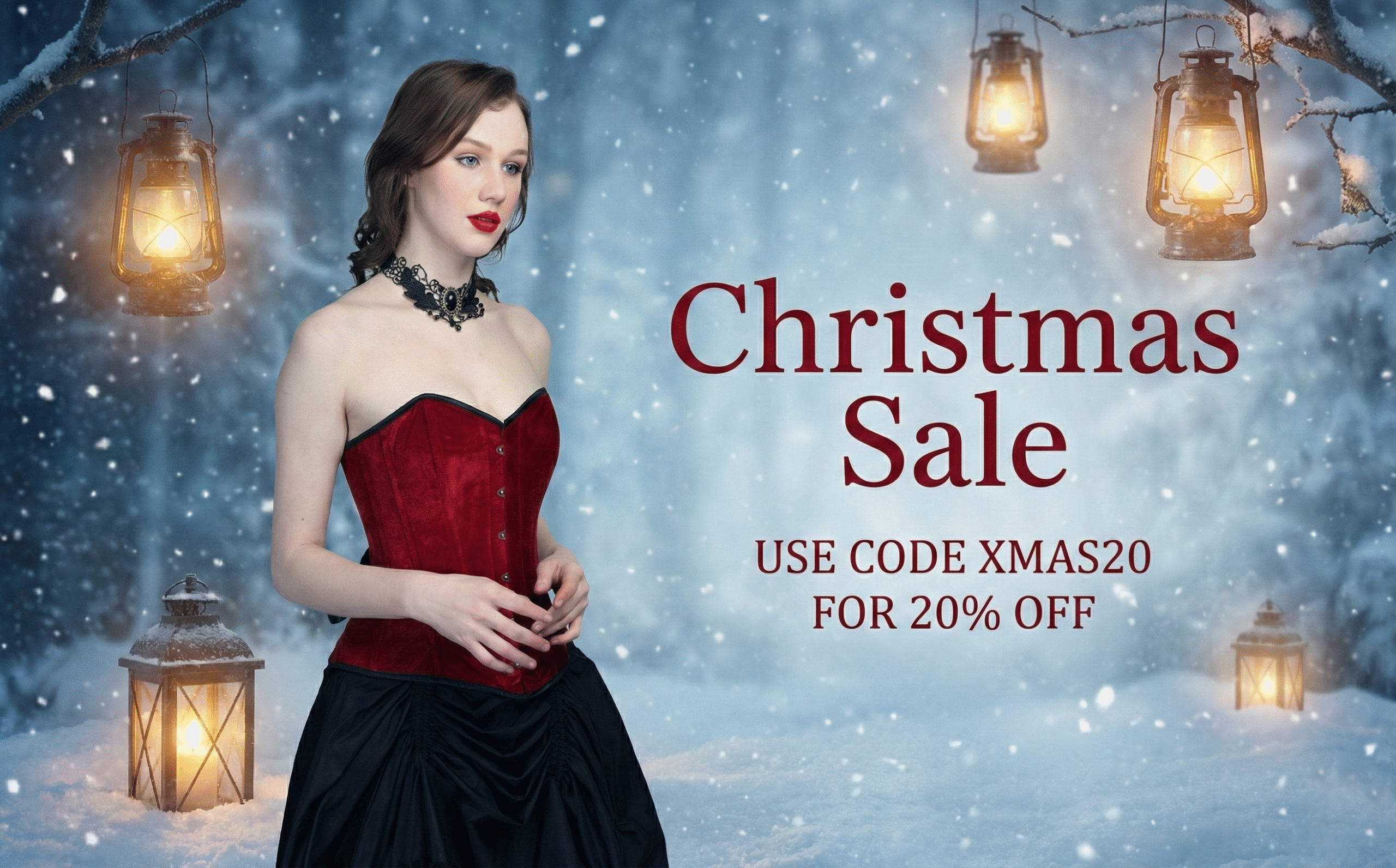 Christmas Banner corset vogue