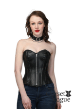 Faux Leather Steel Boned Corset