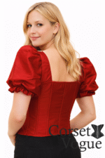 Red Over bust Corset with sleeves by Corset Vogue