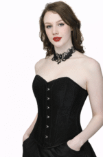 Seductive Black Velvet Over bust Corset