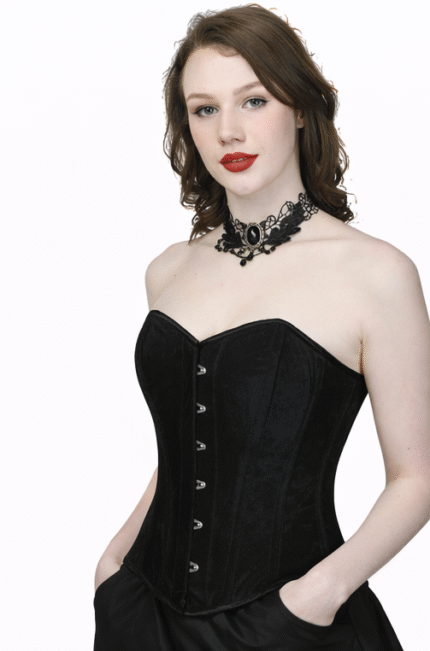 Seductive Black Velvet Over bust Corset