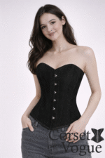Seductive Black Velvet Over bust Corset